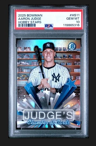 Aaron Judge 2025 Bowman Hobby Stars #HS11 PSA 10