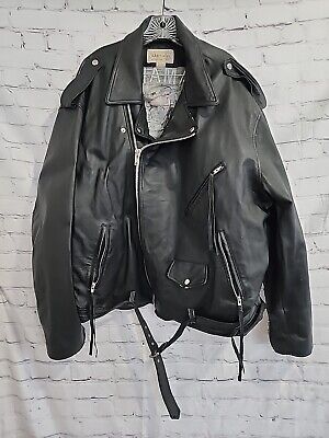 Vintage St.John's Bay Men's Black Motorcycle Leather Jacket Vintage St.John's Bay Men's Black Motorcycle Leather Jacket