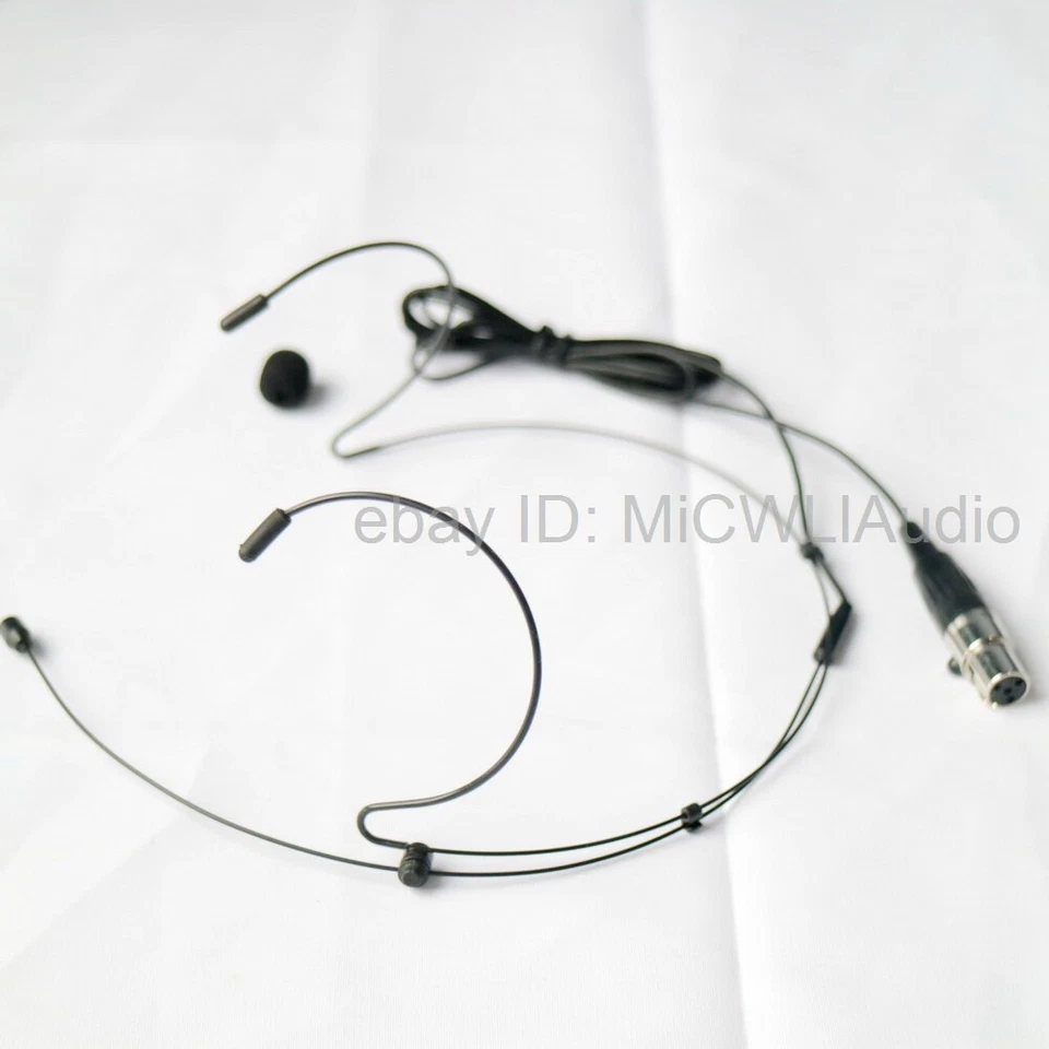 C54 Black Double ear Headset Microphone For AKG Samson Wireless mini XLR 3Pin - Image 4 of 4