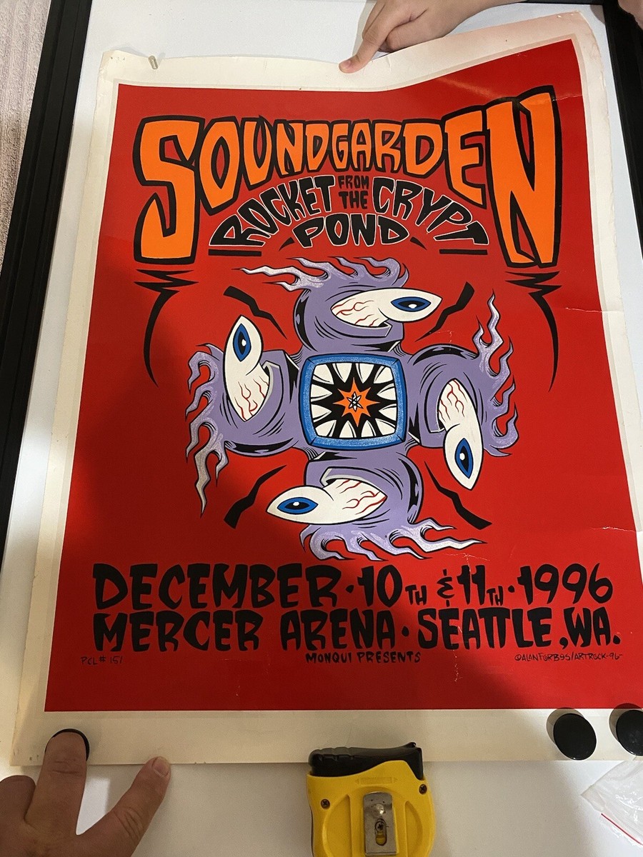 Alan Forbes - 1996 - Soundgarden Concert Poster W/ Rocket From The