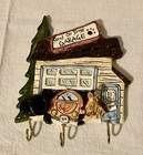 Vtg Blue Sky Good Ol’ Boys Garage Ceramic Key Rack, Dog Themed, 3 Hooks, 2003