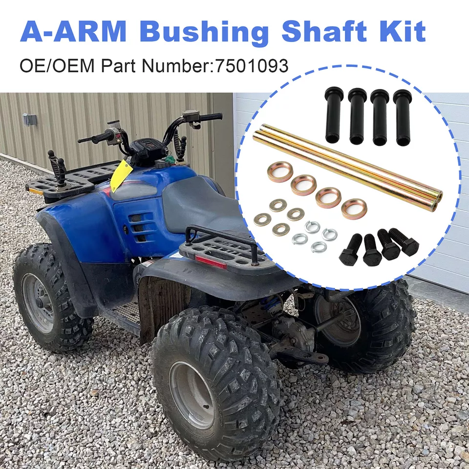 Kit de dos bujes y ejes delanteros inferiores de brazo en A Polaris Scrambler 500 97-12 2x4 4x4 Foto 3 de 4