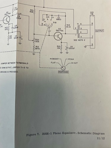 Vintage Rare Collins Radio Company 356H-1 Phono Equalizer Instruction Sheet - Picture 2 of 2
