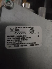 0151M00105 Goodman Amana Janitrol White Rodgers Furnace Gas Valve 0151M0037