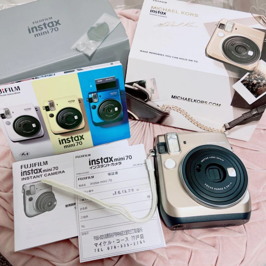 Excellent- FUJIFILM Cheki Instax Mini70 ~ MICHAEL KORS Collaboration USED
