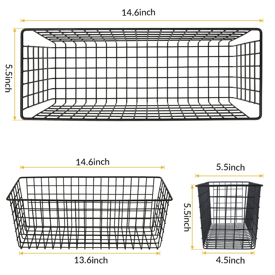 [Extra Large] Wire Baskets, Wire Storage Baskets Durable Wire Baskets