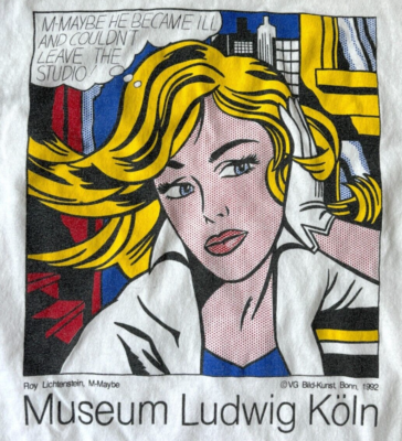 Vintage Roy Lichtenstein Museum Ludwig Koln T Shirt Sz XL Germany