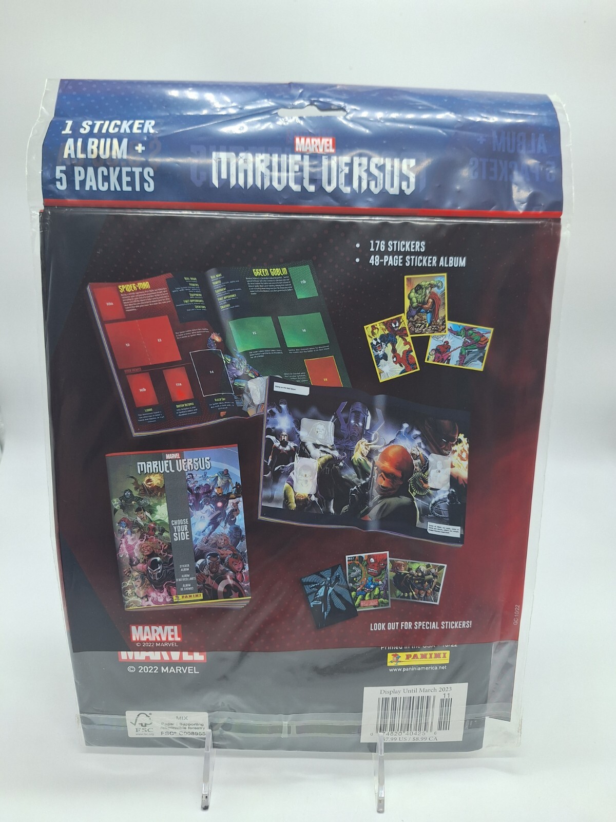 2023+Panini+60th+SpiderMan+Sticker+Album+Book+26+5+Sticker+Packets