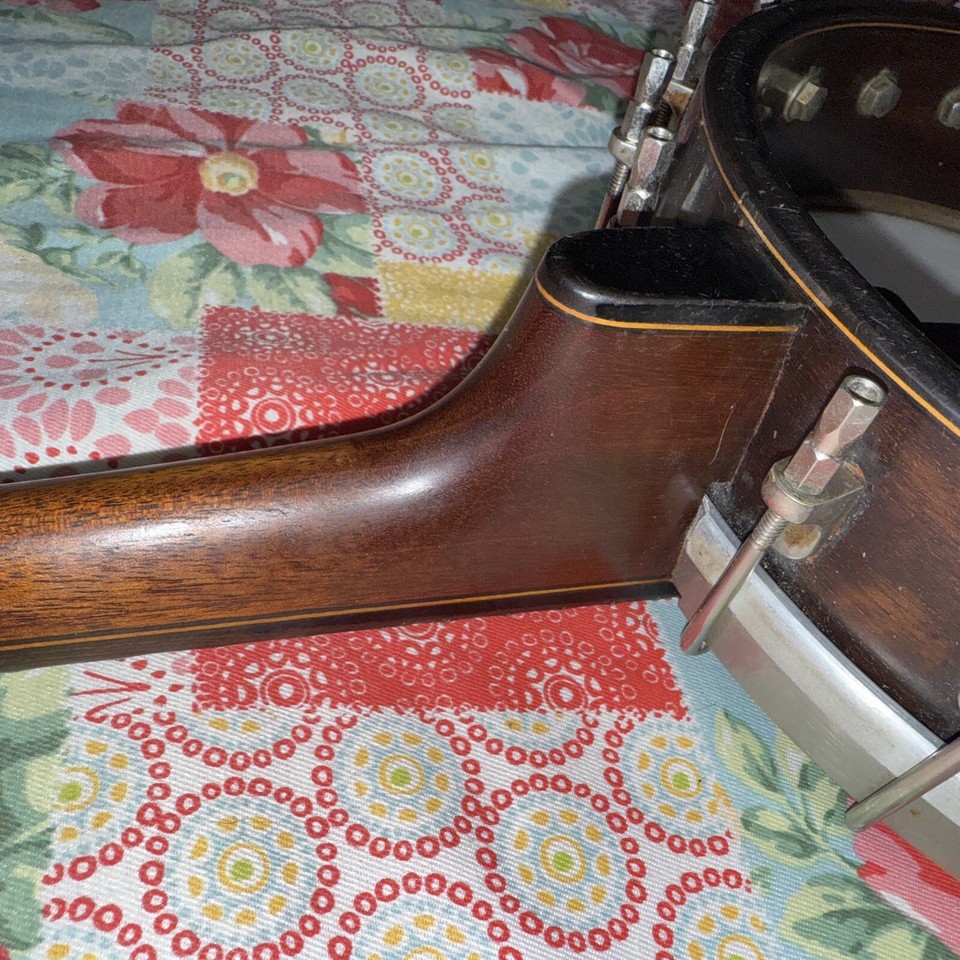Vintage Banjolin Mandolin Banjo Unknown Maker Beautiful Inlays | eBay