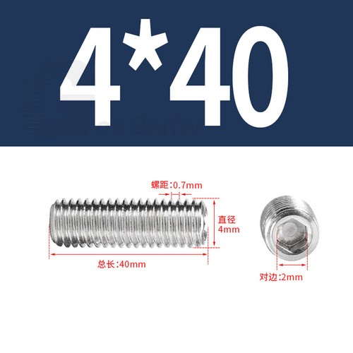 Flat Point Grub Screws Allen Socket Bolts DIN 913 A2 Stainless Steel M2 M3 -M16 - Picture 8 of 19