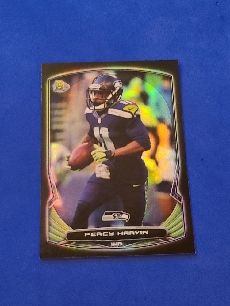2014 Percy Harvin Bowman #53 Black Rainbow Foil Parallel