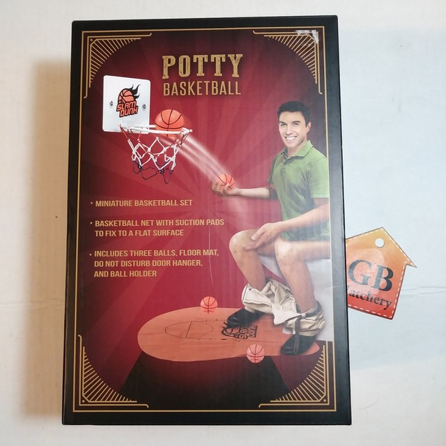 *NEW* Potty Basketball Bathroom Decor Novelty Man Cave Game Urinal