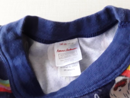 Pijama Hanna Andersson Niños 14 160 Adornos de Navidad Azul Algodón Orgánico 2 Piezas - Imagen 5 de 7
