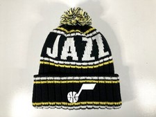 UTAH JAZZ Black/Yellow Warm NBA BASKETBALL WINTER BEANIE Ski Hat Team Fan Cap