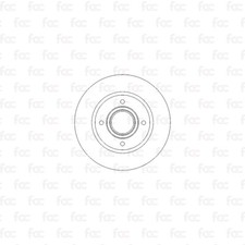 Brake Disc Rotors For Peugeot 2008 13-20 Rear Axle Abtex BD2104HS