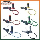 7/8" 22mm Handlebar Handle Grips Throttle Cable For Dirt Pit Bike ATV Motorcycle