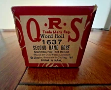 Q.R.S  #1637 Second Hand Rose Marimba Fox Trot Ballad Player Piano Roll