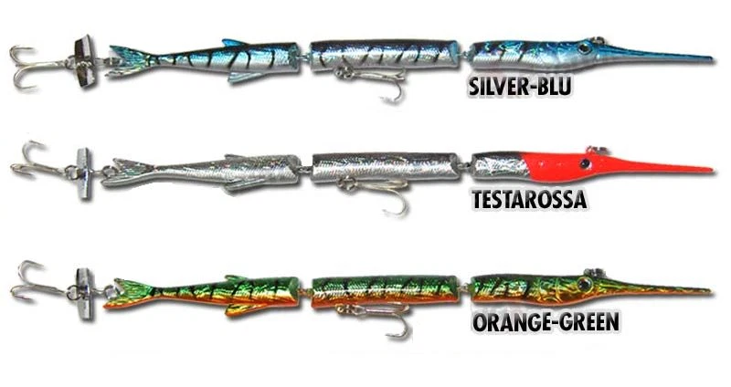 aguglia 16cm artificiale pesca traina spinning mare serra esca snodata