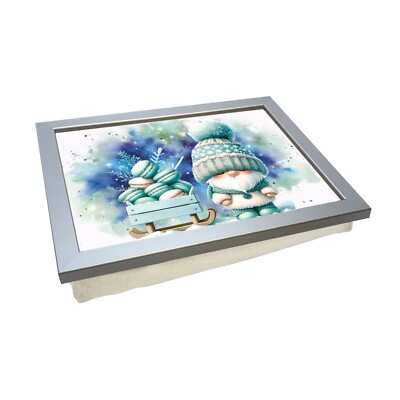 Personalisiertes Weihnachten Gonk Schoß Tablett mit Makronen - individuelles Fotogeschenk