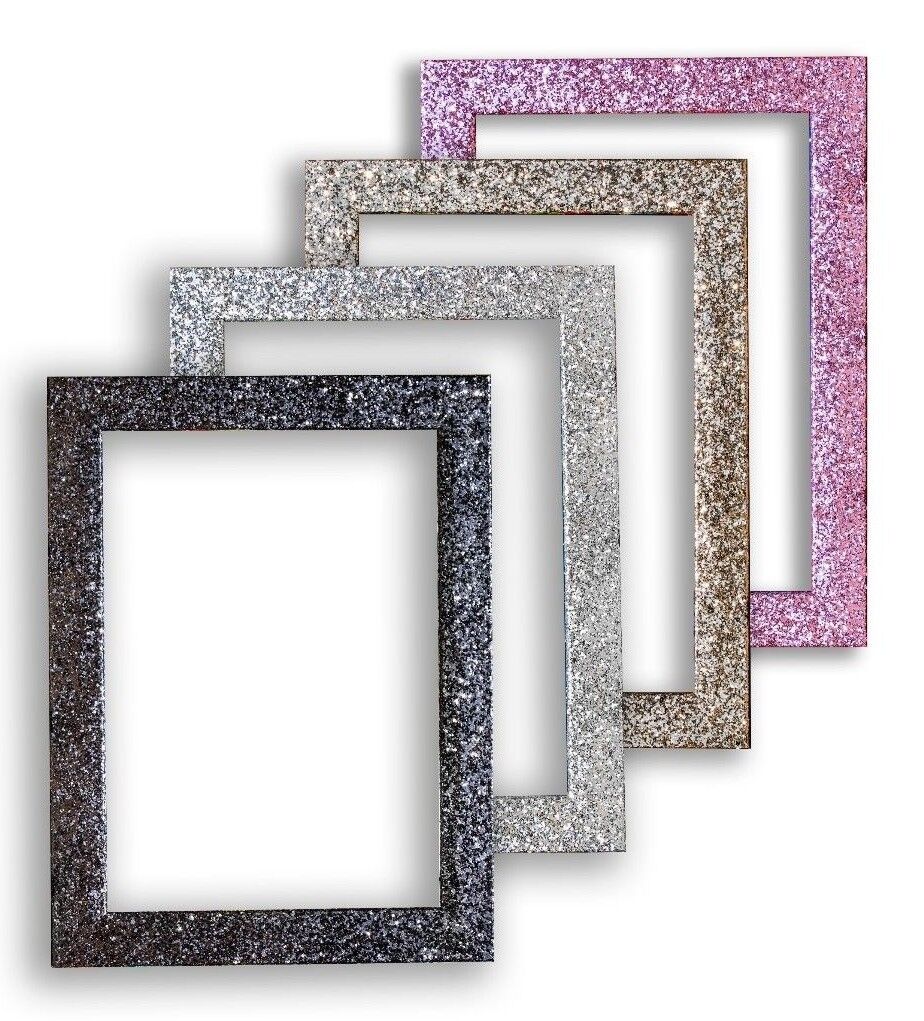 Custom glitter text Photo frame effect