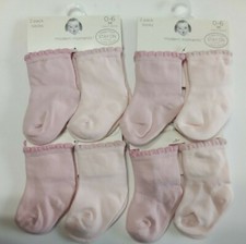 Gerber Modern Moments Baby Girl Wiggle Proof Socks TOTAL OF 8 PAIRS