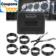 940387 Piston Ring Compressor KIT69 Tool Set for Car Engine Vehicle Silver