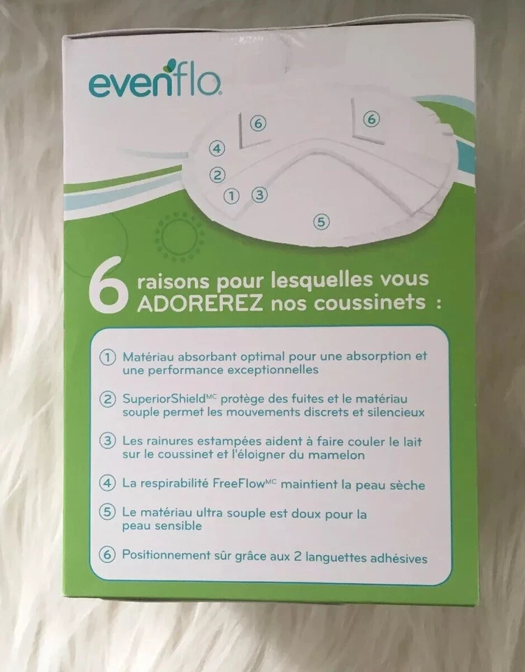 Almohadillas de enfermería Evenflo Advanced 40 unidades envueltas individualmente blancas transpirables Foto 2 de 4