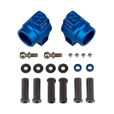 DR10 Factory Team Rear Hub Set, Blue Aluminum