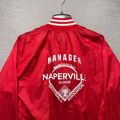 Game Sportswear Jacket Mens XL Red Naperville Baseball Association