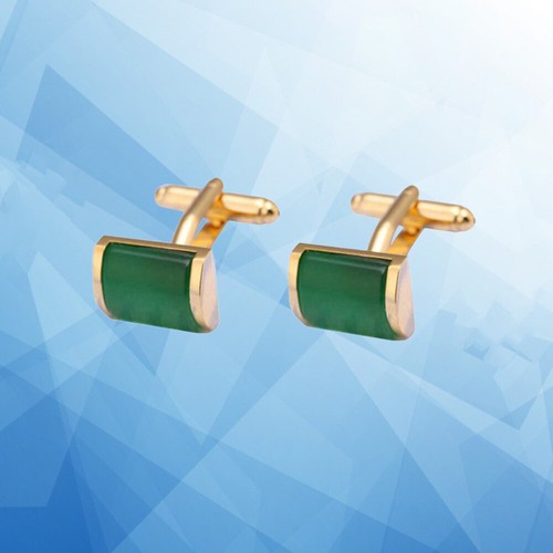 2pcs Green Opal Manschettenknöpfe Kreative Shirt Ärmel Ornament All-Match - Bild 9 von 11
