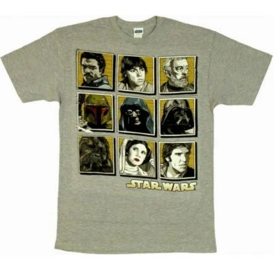 T-shirt Star Wars Facce shaded face grid Maglia Uomo ufficiale Guerre stellari - Imagen 1 de 2