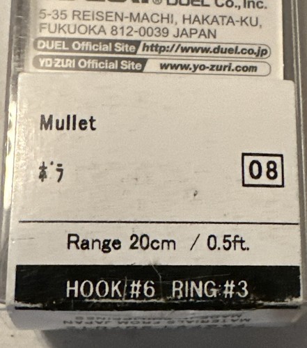 Señuelo de hundimiento lento Yo-Zuri 3D Inshore Twitchbait, salmonete, 1/4 oz. 70 mm/2-3/4 nuevo en paquete - Imagen 6 de 6