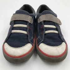 See Kai Run Kid's Sneaker Tanner Size 11 Navy Blue Red Gray Accents