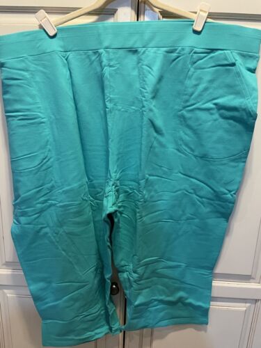 Belle Beach by Kim Gravel 4X NIP Regular French Terry Capri Pants Malibu Blue