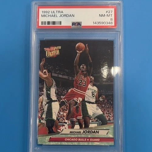 Fleer Ultra 1992 Michael Jordan #27 Chicago Bulls PSA 8 Basketball Card