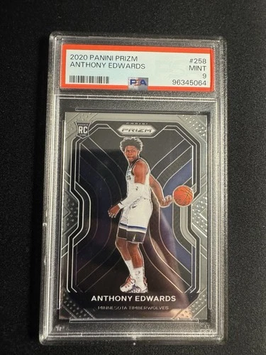 2020-21 Anthony Edwards Rookie RC PSA 9 Panini Prizm #258 Base Timberwolves 🏀