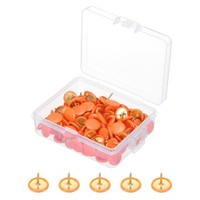 Rundkopf-Push-Pins, 200 StüCk ReißZwecken Aus Kunststoff FüR Pinnwand, Orange