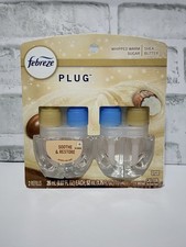 2 Pk Febreze Plug Air Freshener Oil Refills Soothe  Restore Warm Sugar  Shea