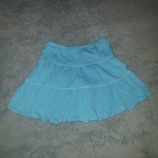 Xhilaration Baby Blue Girls Small 6/6X Skirt A-Line Tiered Crinkled Crepe