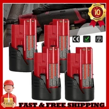 2~4Pack 12V 3.0Ah for Milwaukee M-12 Lithium-ion Battery 48-11-2425 48-11-2420