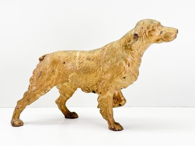 Cast Iron English Irish Setter Pointer Hunting Dog Retriever Door Stop VTG *READ