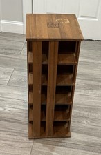 Vintage Rotating Napa Valley Wood 200 CD Holder Rack Storage Large 29 5 Tiered