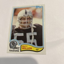 1982 Topps Rookie RC Card #196 Matt Millen Oakland Raiders NmMt Free Shipping! C. rookie card picture