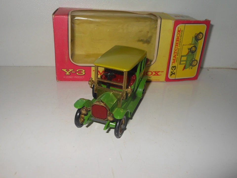 1960s MATCHBOX Y-3 MODELS OF YESTERYEAR 1910 BENZ LIMOUSINE toy with box - Image 4 of 4