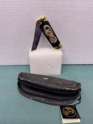 Vintage Franklin Mint Asian Dragon Folding Pocket Knife Pocketknife