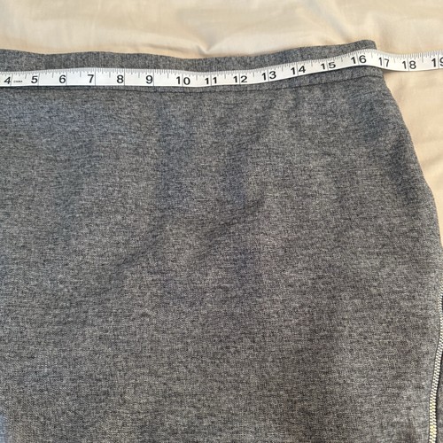 Banana Republic Women's Size 14 Gray Midi Pencil Skirt Lined Zippered Side Slit - Picture 8 of 9