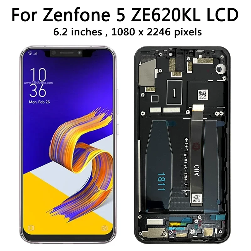 NEW ORIGINAL Display assembly LCD digitizer Asus Zenfone 5/5Z ZE620KL ZS620KL - Image 3 of 3