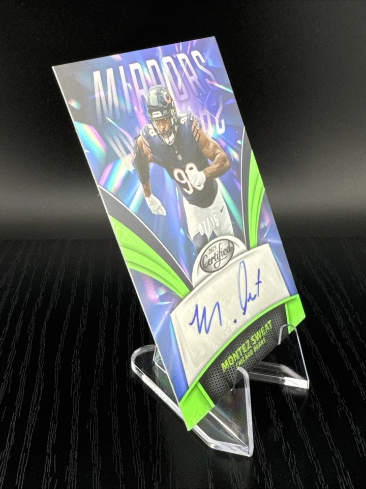 2025 Certified Football Mirrors #MS-MSW Montez Sweat - Lime Green Auto 7/15 - Image 3 of 4