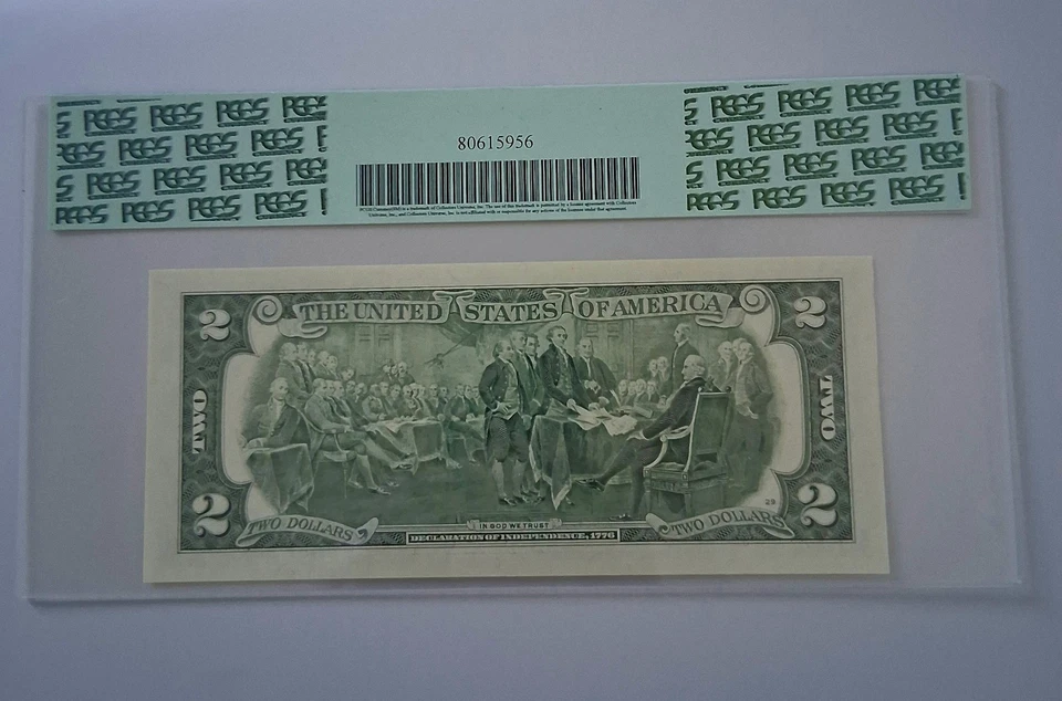 TRUE BINARY 0's and 1's $2 Two Dollars Note Number #E 11100101 A PCGS 65 PPQ - Image 4 of 4
