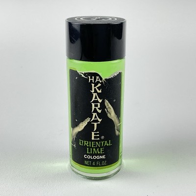 1967 Hai Karate Oriental  Lime Cologne FULL Bottle 4 Oz Original Vintage